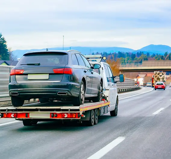 low-tow-truck-trailer-with-car-road-auto-vehicle-with-carrier-transporter-hauler-driveway-