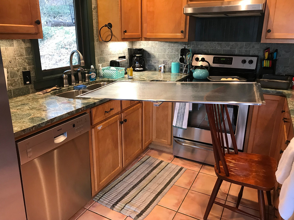 The way to clean large items in a vacation rental.
