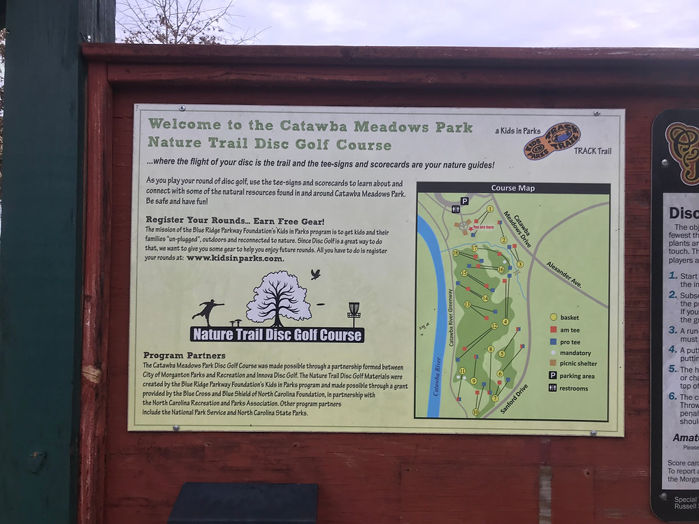 Catawba Meadows Park Nature Disc Course, Morgaton, NC Greenway