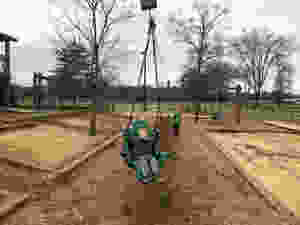 Beanstalk Zip line swing in Morganton, NC greenway.