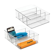 mDesign Plastic Divider Drawer Organizer