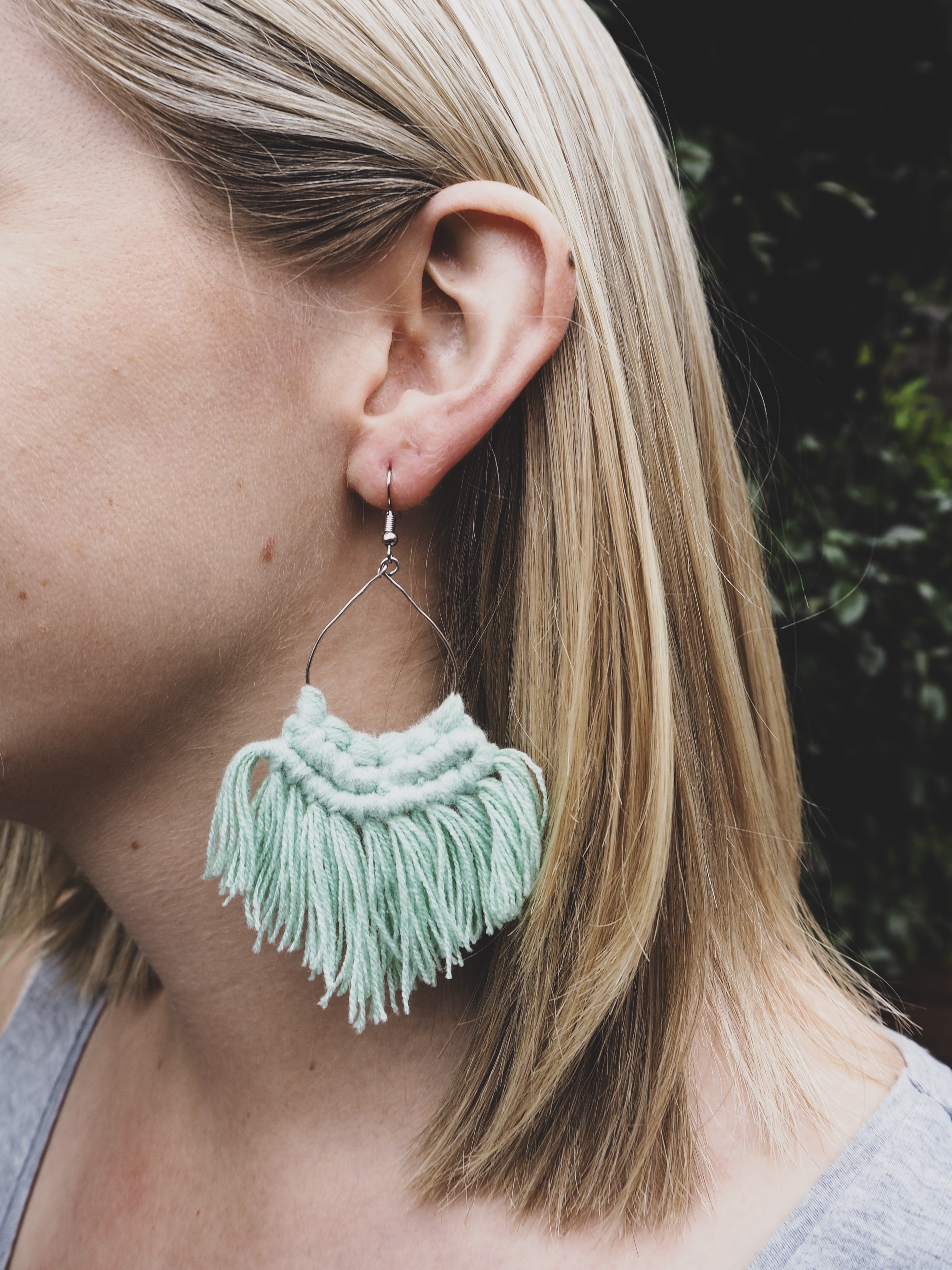 MIA Tassel Earrings in Mint