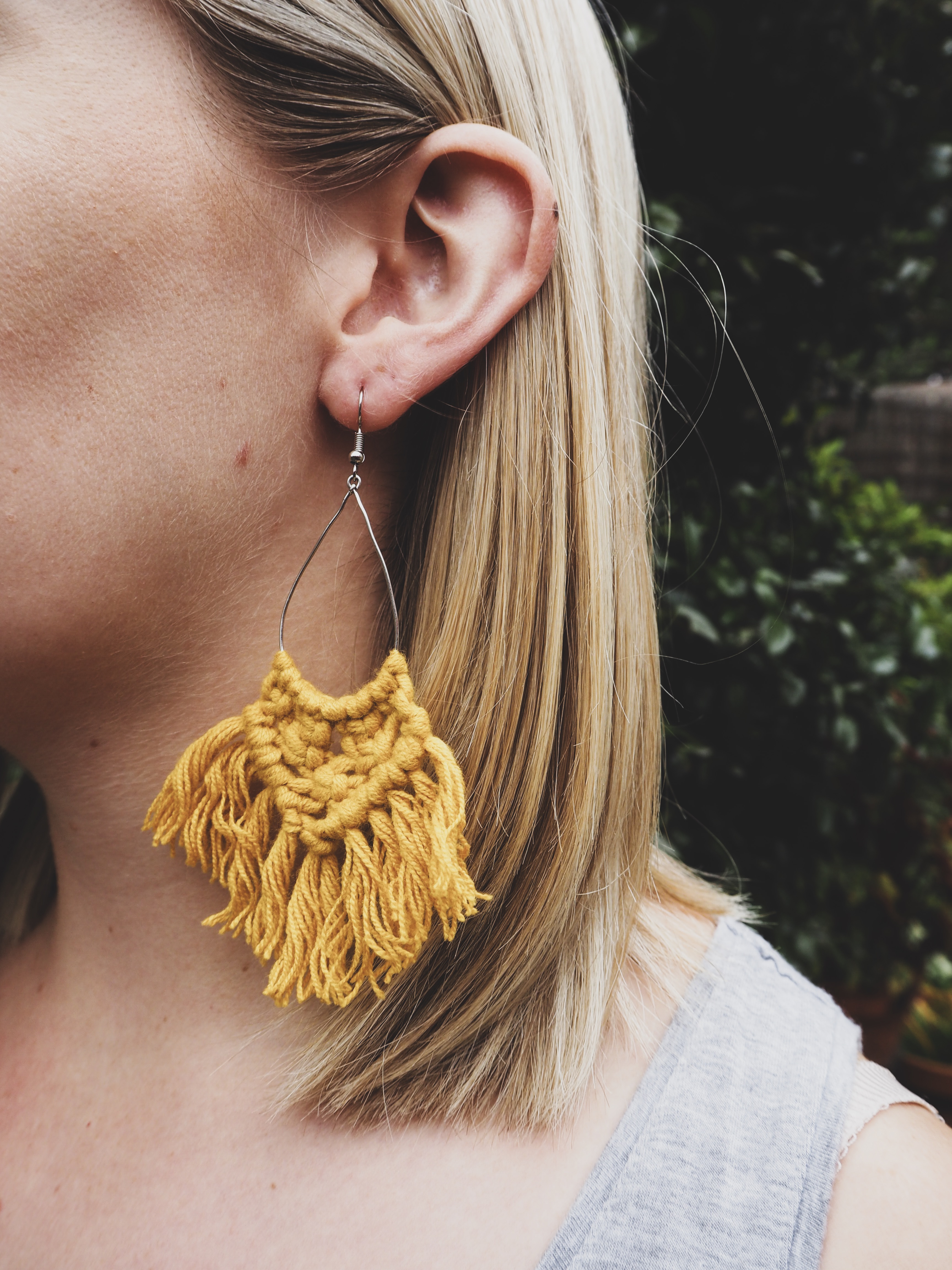 KIRA Tassel Earrings in Ochre