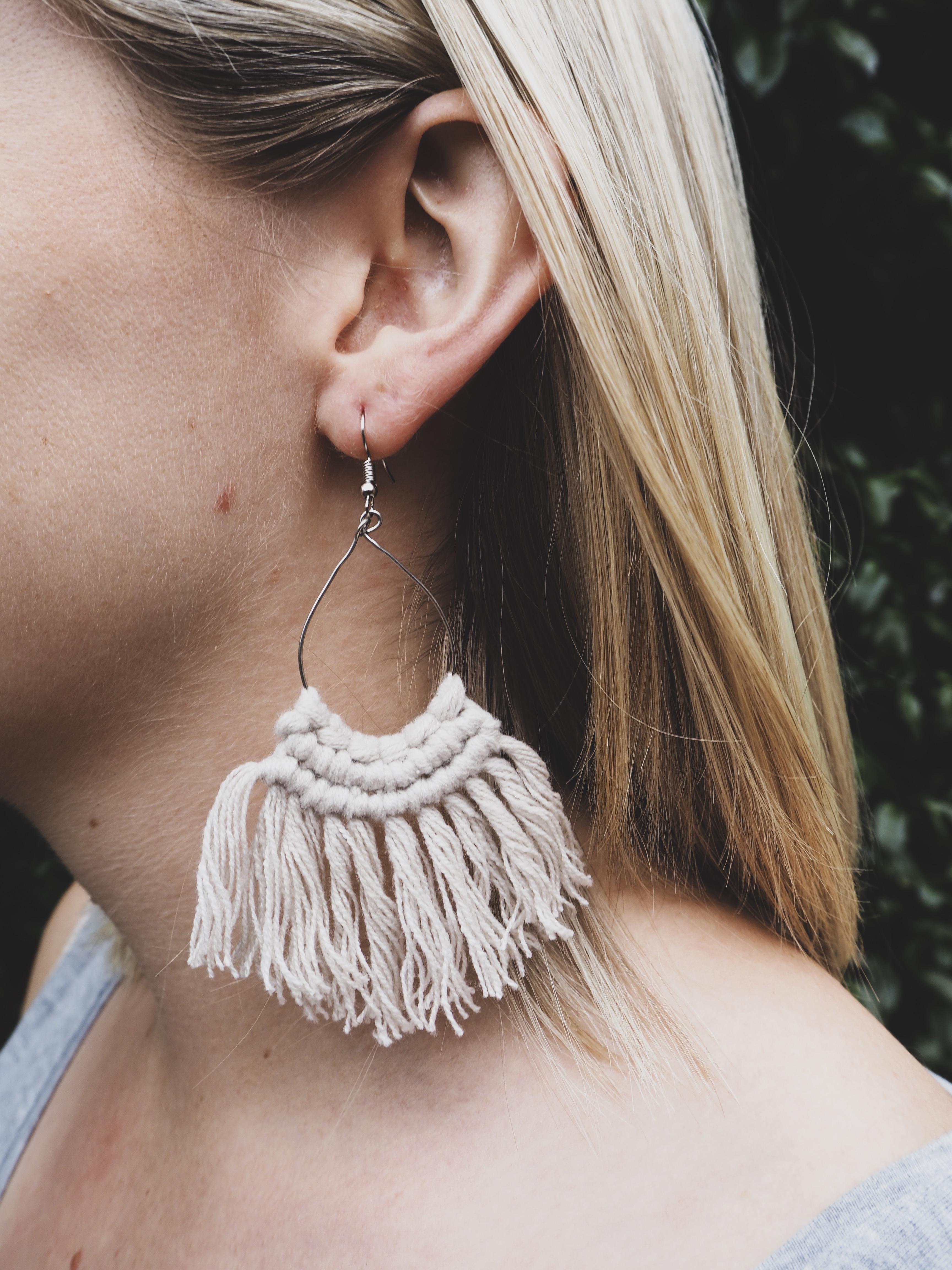 MIA Tassel Earrings in Sand
