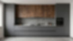 Modern charcoal and wood custom joinery Sydney
