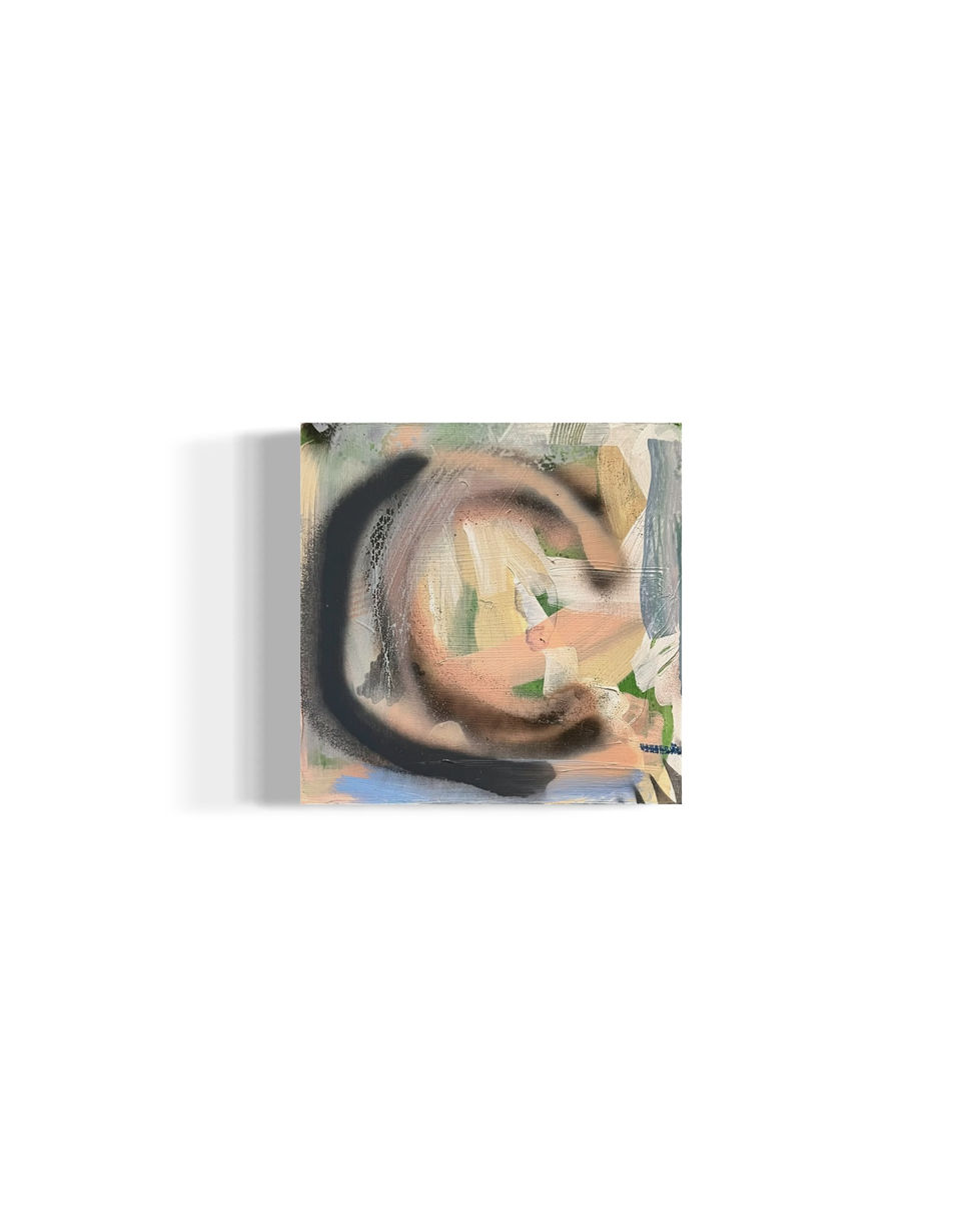 The Letter C, Mixed Media on Board