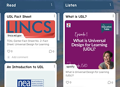 UDL Padlet Screenshot