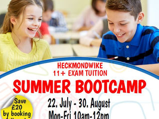 11+ Summer Boot Camp 22 July - 30 August 2019