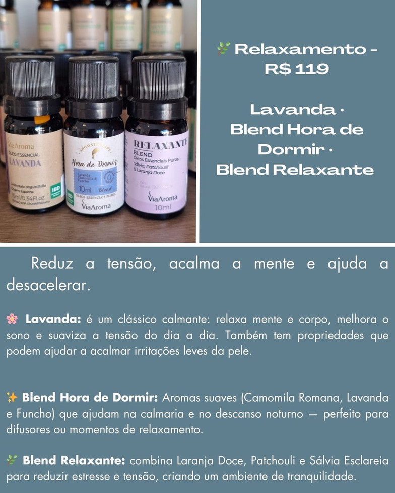 kit relaxamento óleo essencial em promoção
