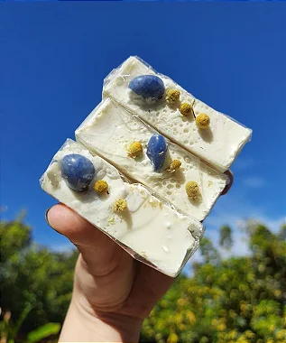 sabonete natural quartzo azul camomila