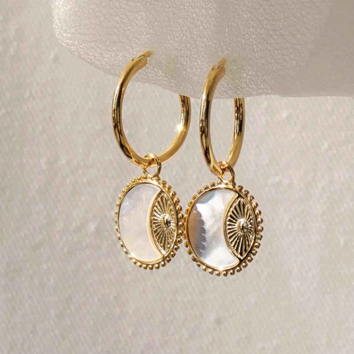 Sun hoop earrings 