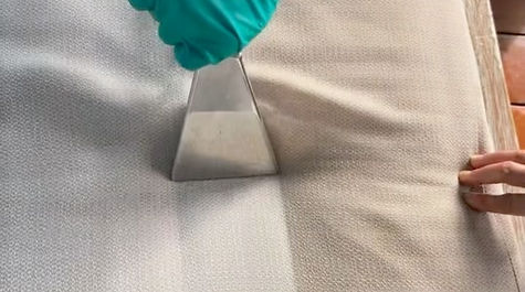 Before and after sofa steam cleaning in Box Hill Melbourne