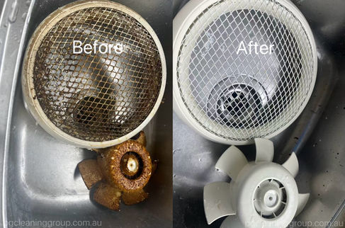 End of lease exhaust fan cleaning before and after in Noble Park Melbourne