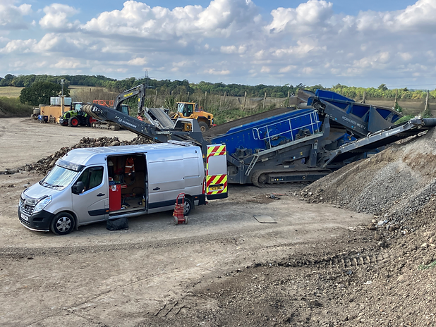 DMG Welding Van at work on quarry site.