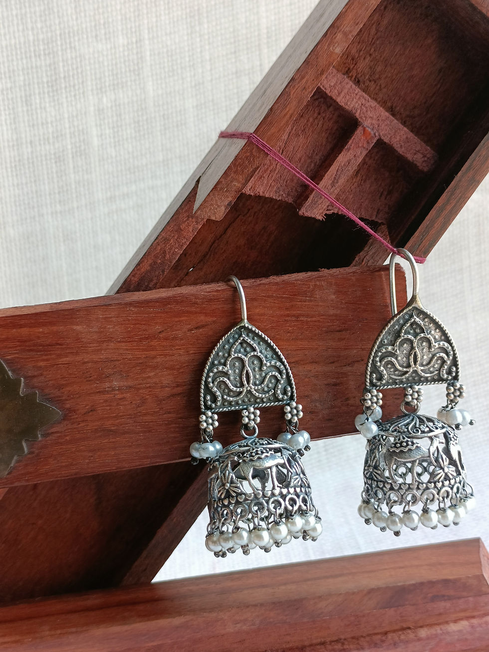 Thumbnail: Classic Camel Dome Jhumkas