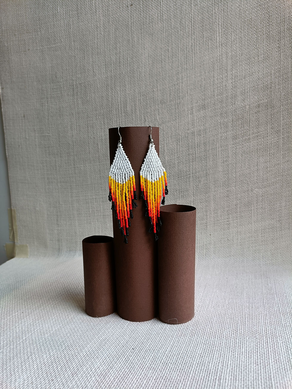 Thumbnail: Phoenix Flame Beaded Dangles