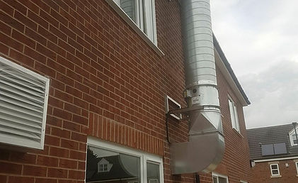 extract and fresh air installation for a commercial kitchen canopy system