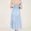Thumbnail: SWEETHEART NECK TIE STRAP SMOCKED TIERED MAXI DRESS - LIGHT BLUE