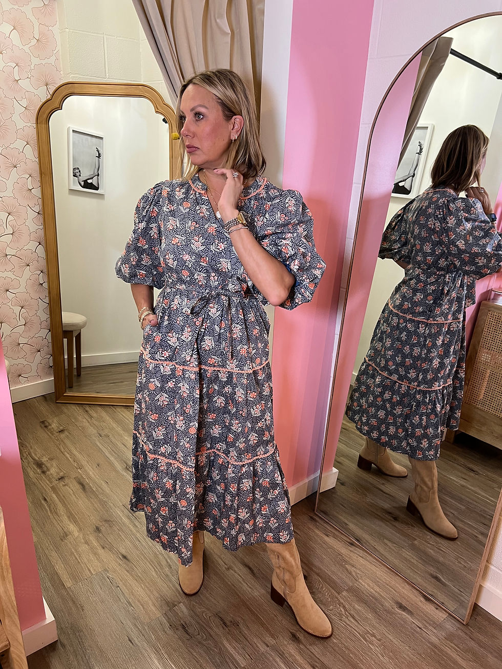 Thumbnail: Cream Multi Floral Dress