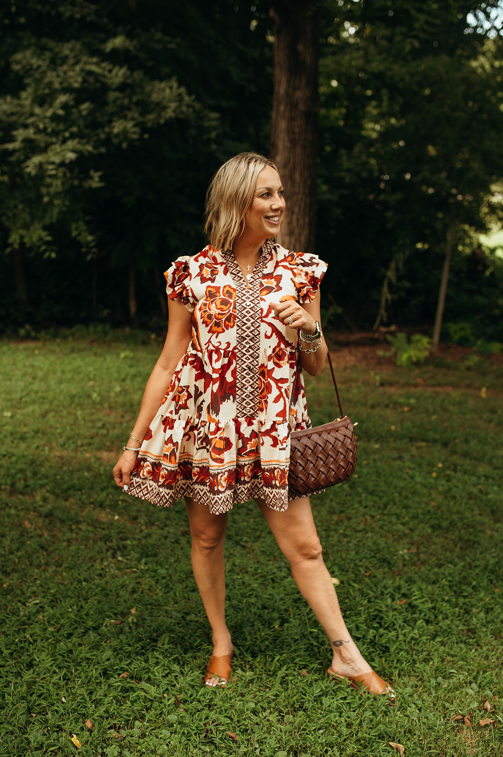 Thumbnail: Contrast Floral Mini Dress