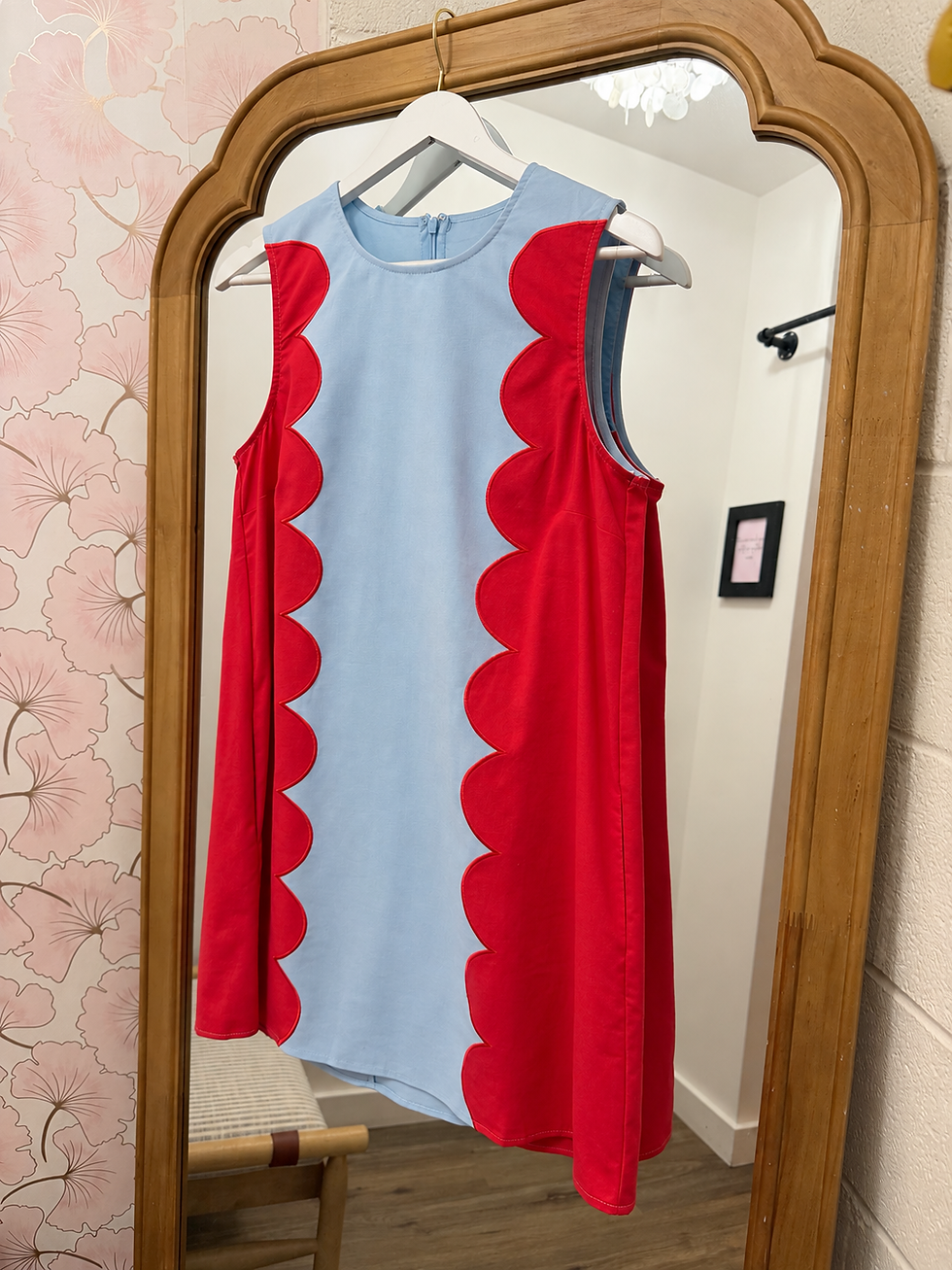 Thumbnail: Sleeveless Dress With Scallopped Panels