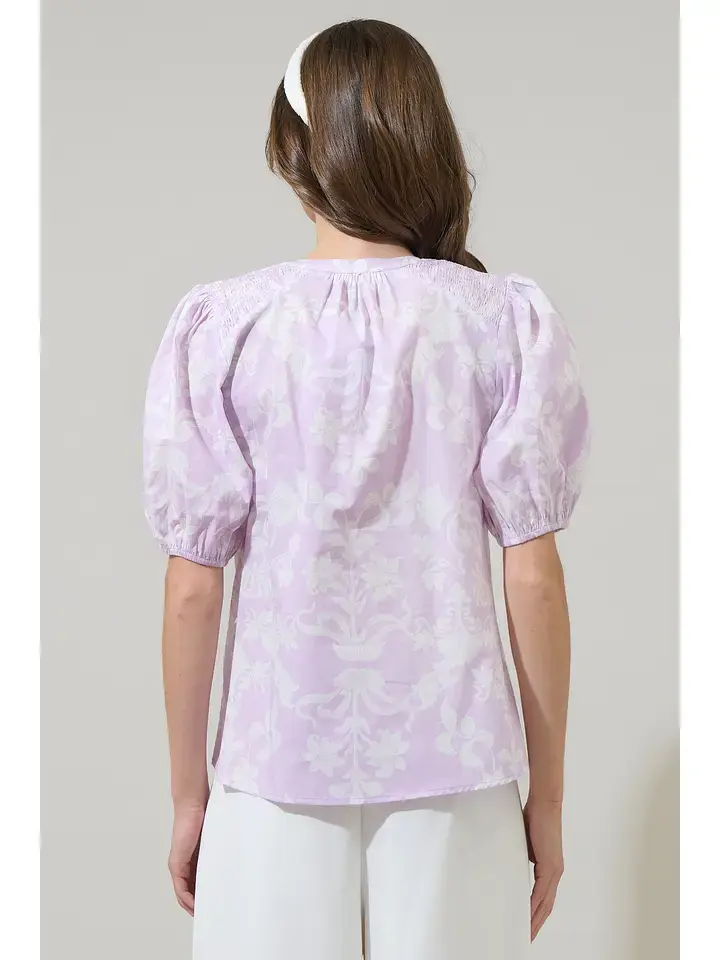Thumbnail: Emme Floral Zuri Smocked Top