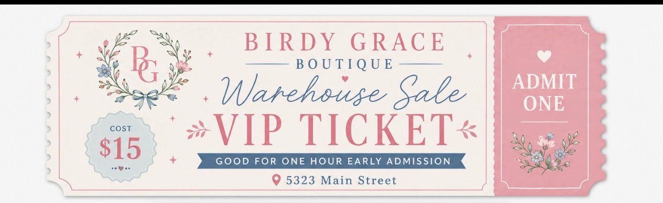 VIP Ticket- Warehouse Sale