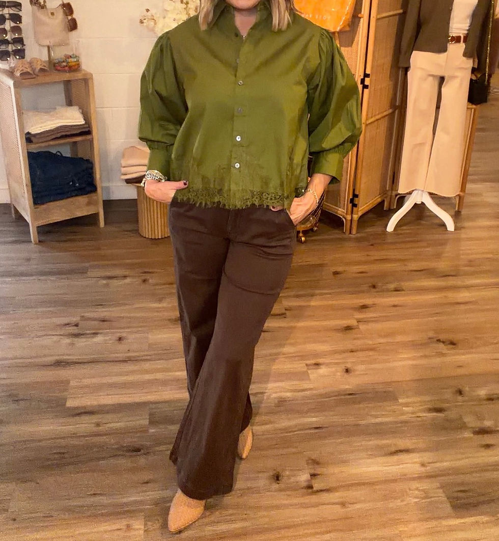 Thumbnail: Cotton Twill Detail Pants