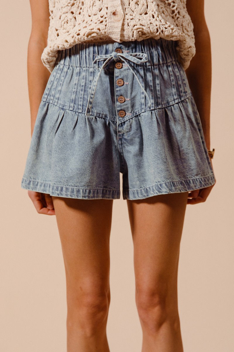 Thumbnail: Flared Denim Shorts