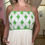 Thumbnail: Contrast Diamond Crochet Midi Dress - Green Cream