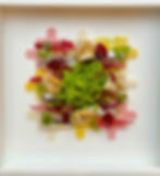 beautiful colourful Michelin star dish