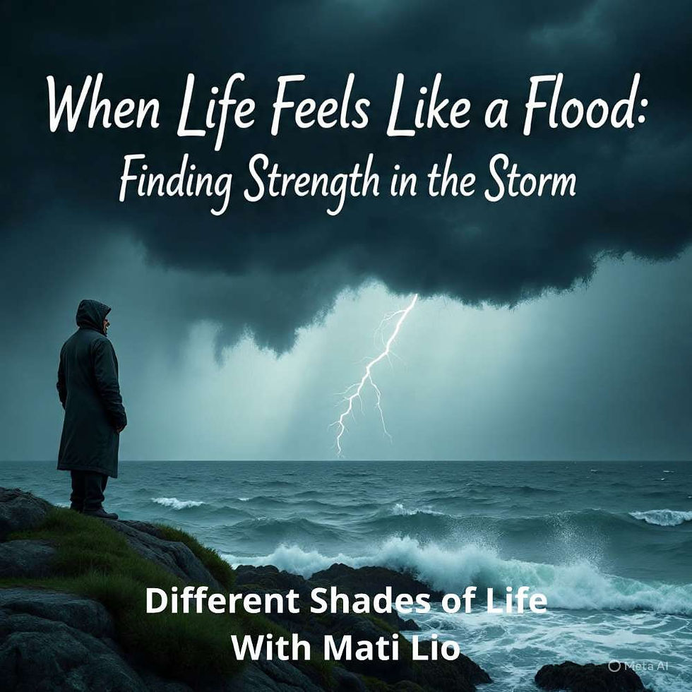 Still standing in the storm — a powerful visual of resilience and divine protection when life feels like a flood. Inspired by Psalm 124 and Isaiah 43:2, this image reflects the strength God provides when the raging waters rise