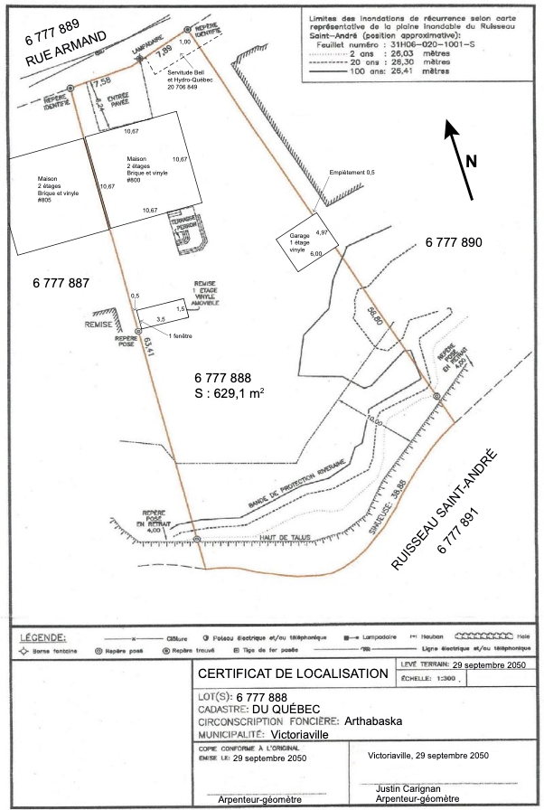 Certificat de localisation