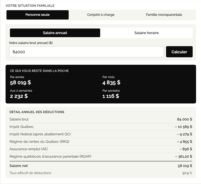 Salaire brut et salaire net au Québec : la calculatrice et le guide 2026