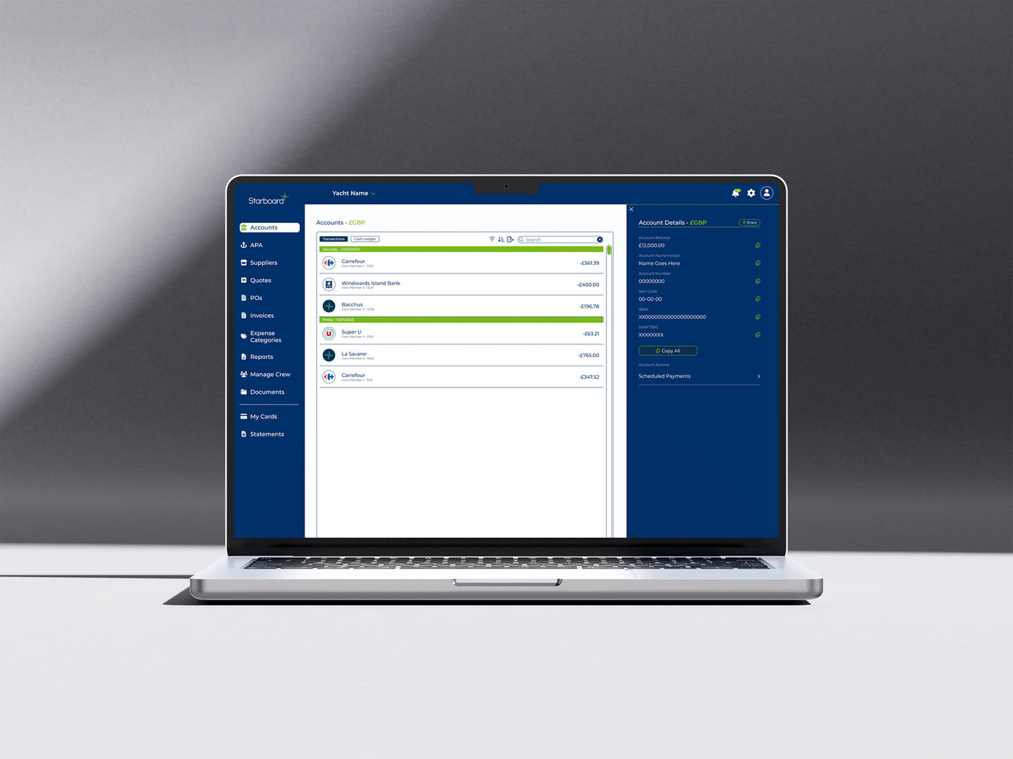Account details