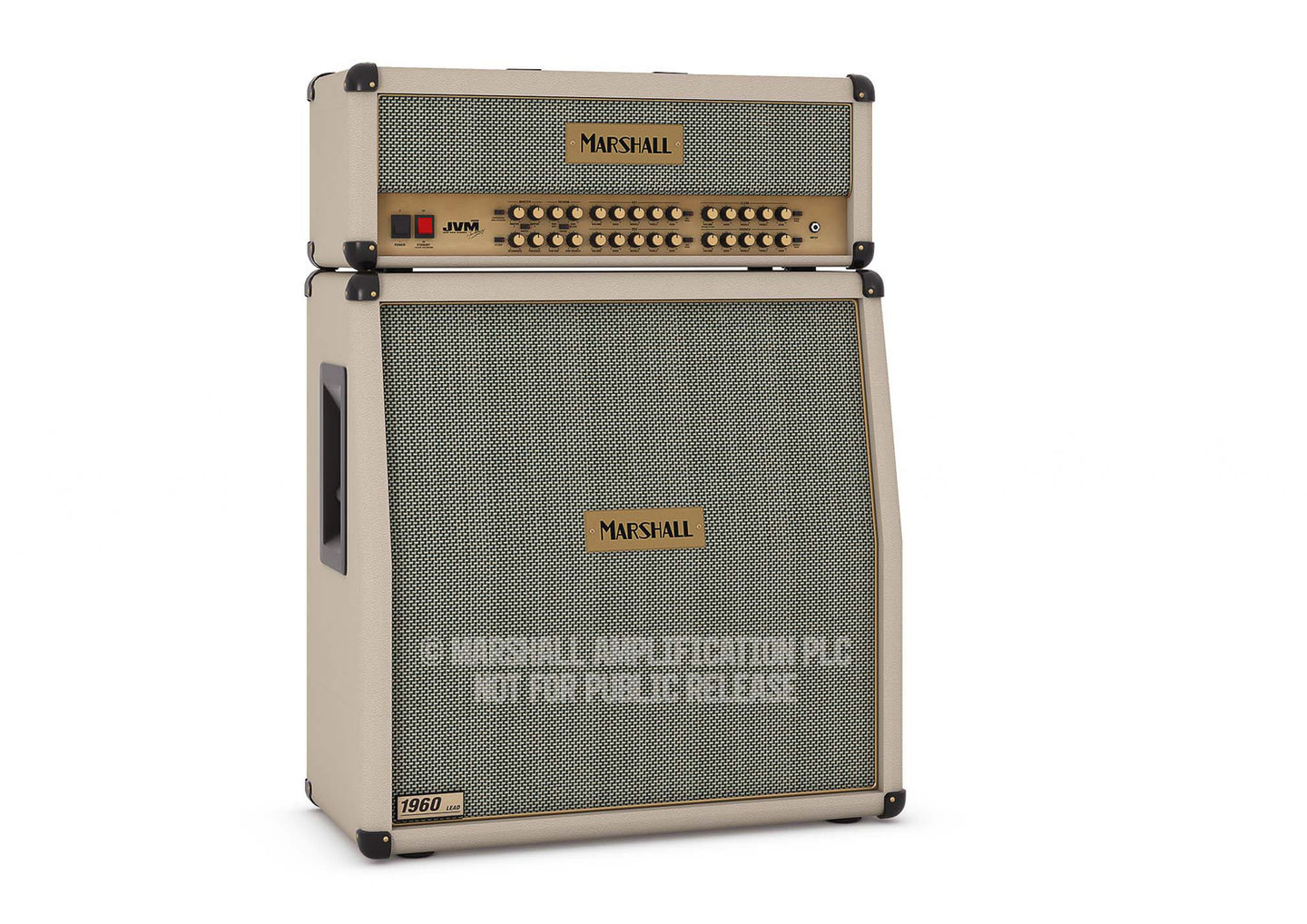 JVM410H and 1960A amplifier stack render, cream finish