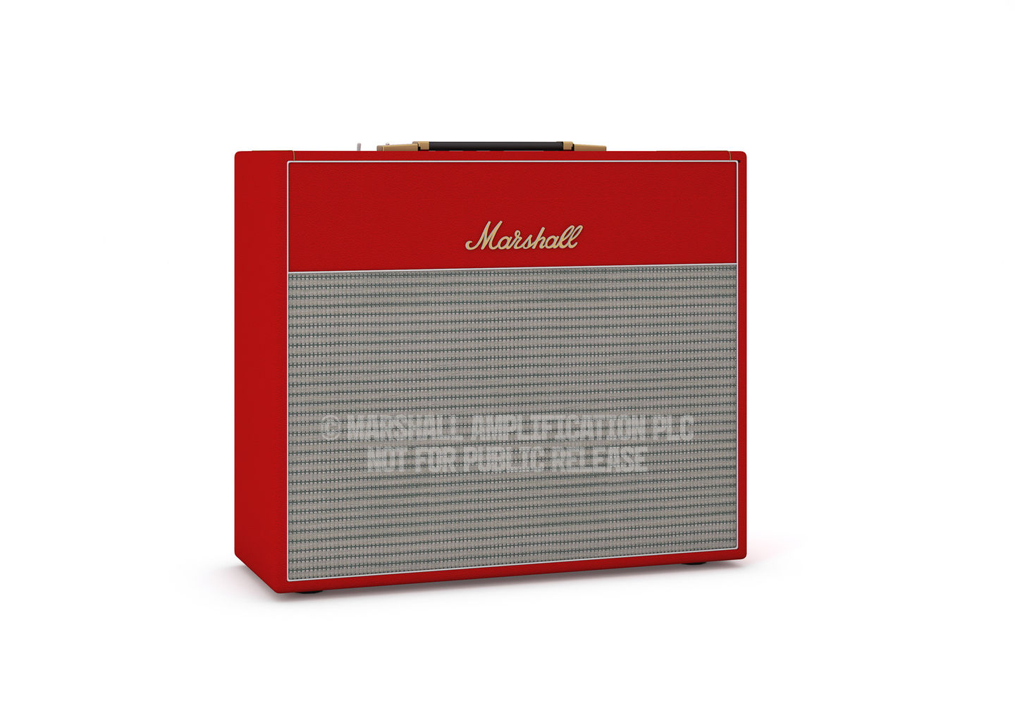 1974X amplifier 3D render, red levant finish