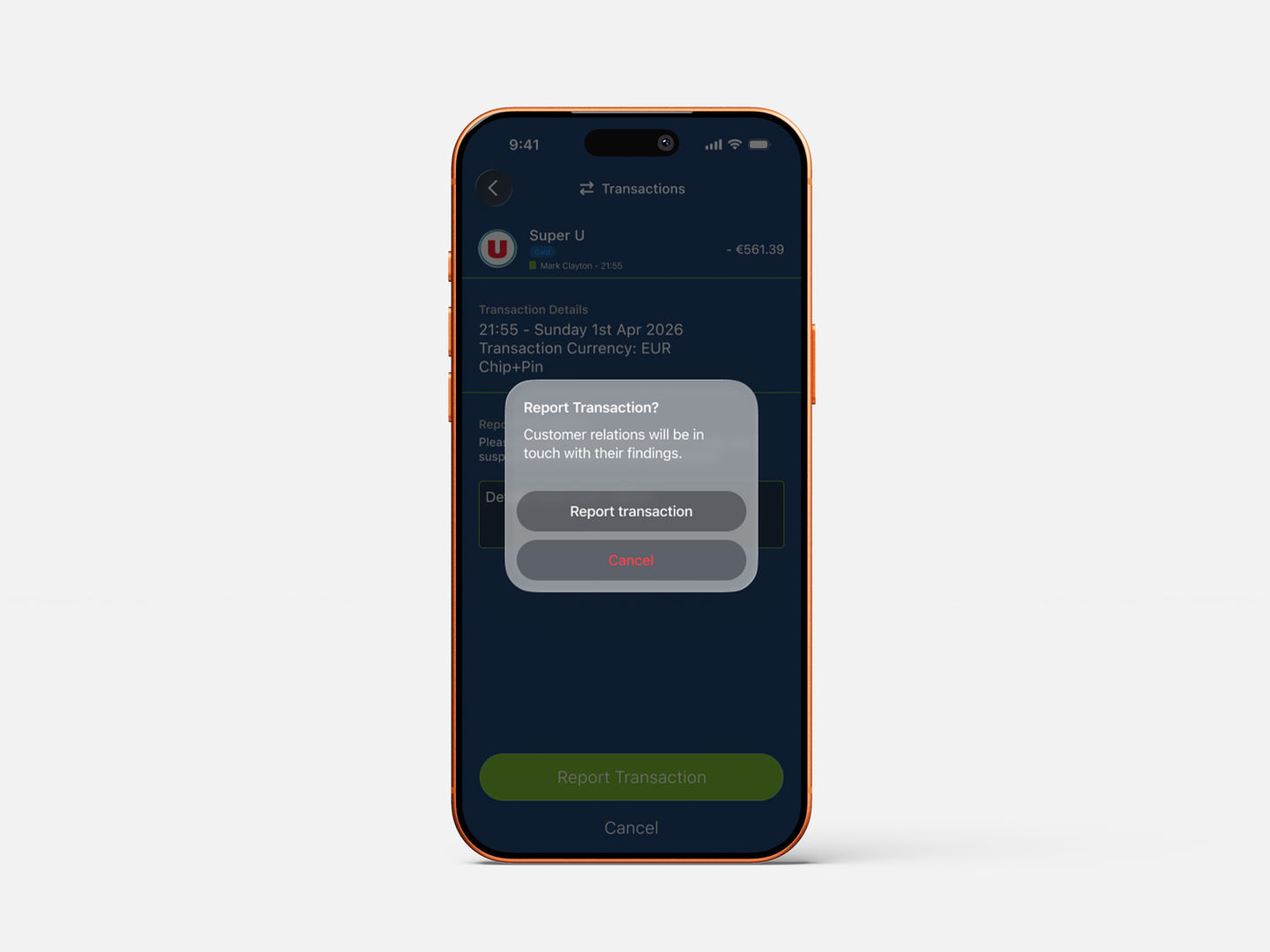 Report fraud — Confirmation