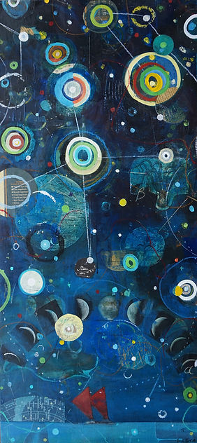 42x19, Star of Gladness, mixed media, $2