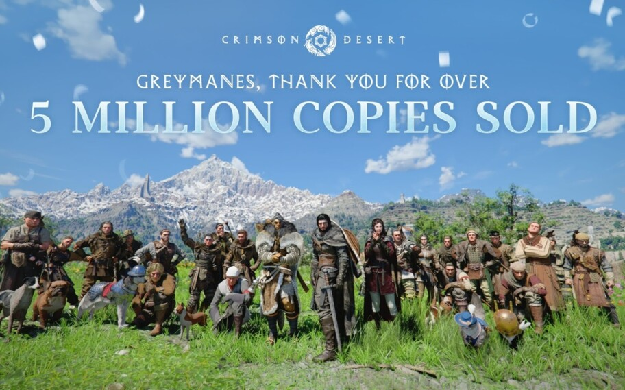 O GOTY do povo!Crimson Desert chega a 5 milhões de cópias vendidas em menos de um mêsCrimson Desert vende 5 milhões de cópias em menos de um mês e Pearl Abyss revela roteiro com novas habilidades,