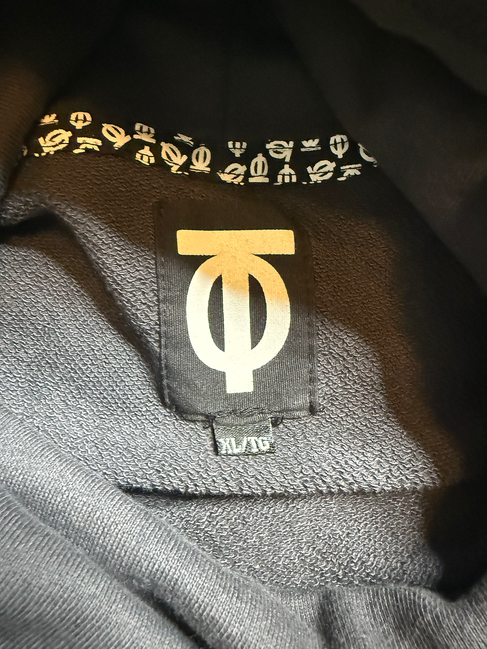 Thumbnail: OT Grey Drawstring Turtleneck Size