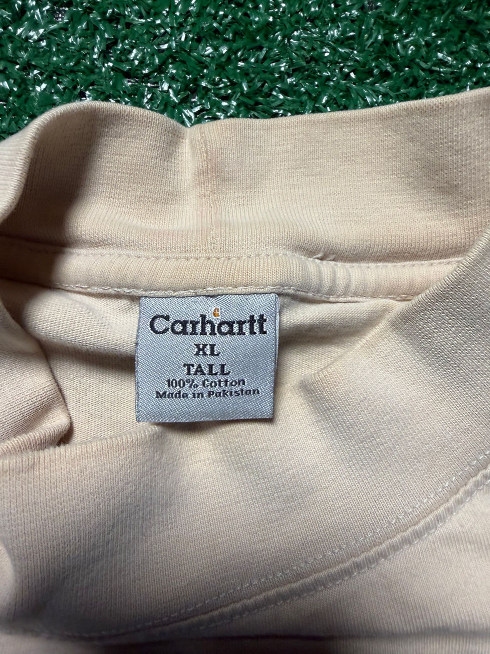 Thumbnail: 90’s Carhartt Mock Tan Neck Long Sleeve Men’s Size XL