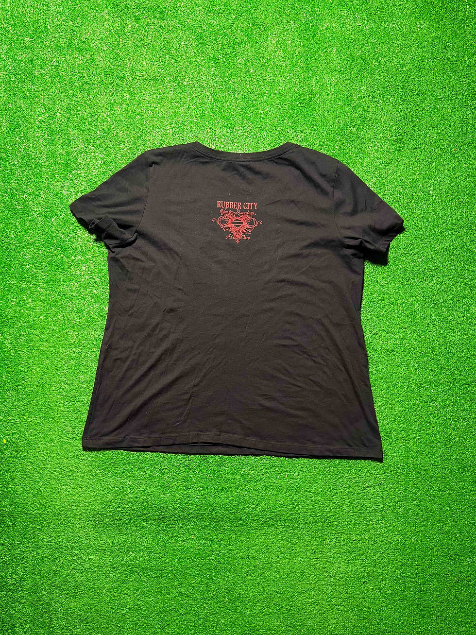 Thumbnail: Harley Davidson Rubber City Rhinestones Logo T-Shirt Women’s Size 3XL