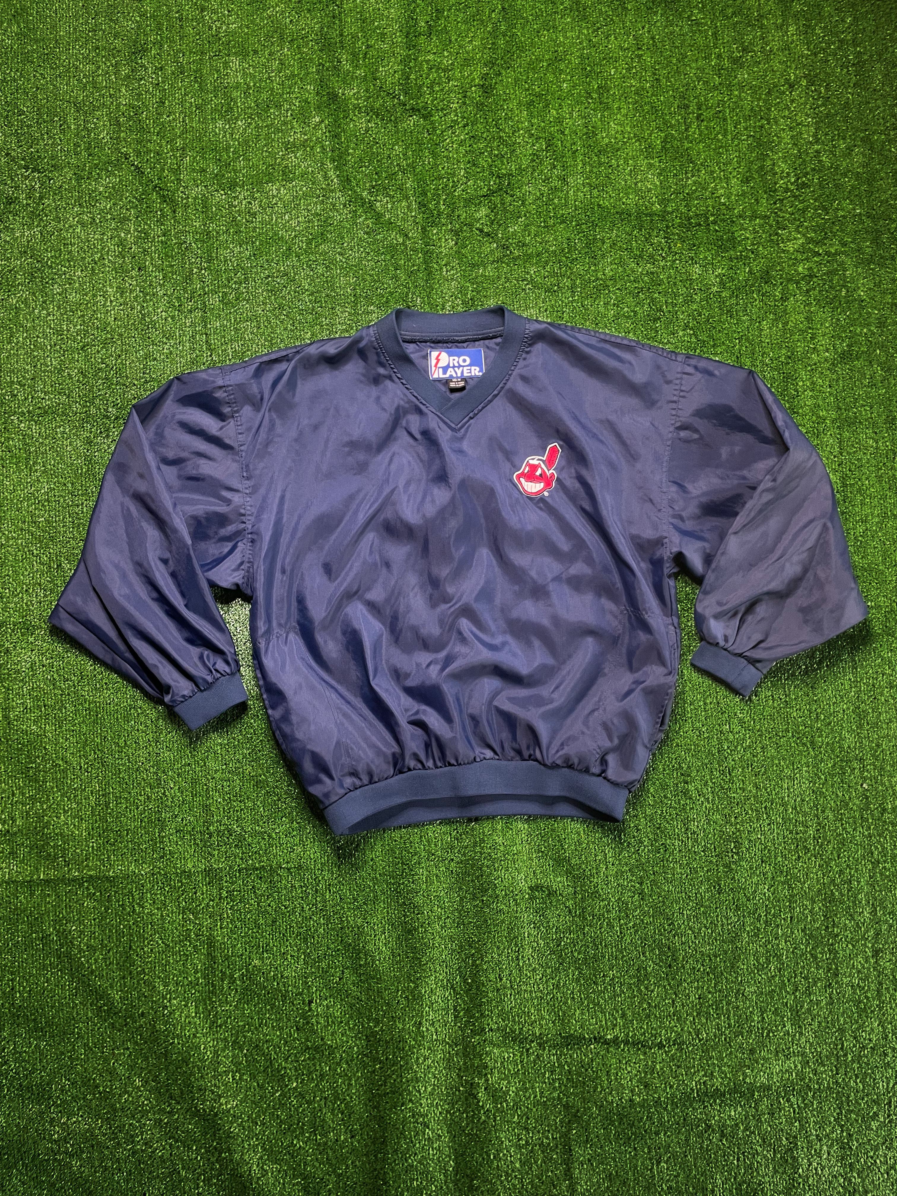 90s Cleveland Indians Pro Player Pull-Over M (Runs Big)