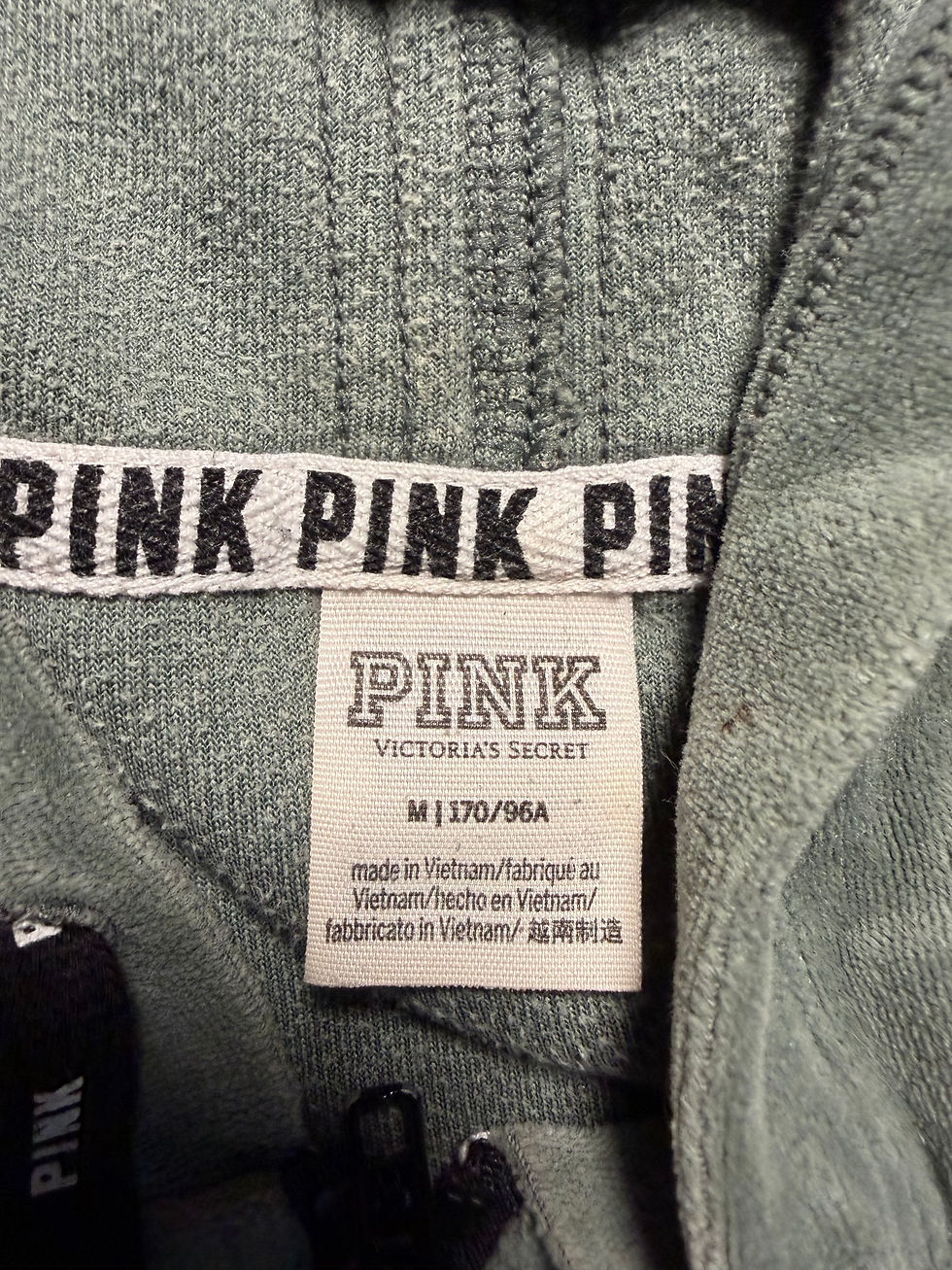 Thumbnail: Victoria’s Secret Pink Grey Zip Up Velour Hoodie Women’s Size Medium