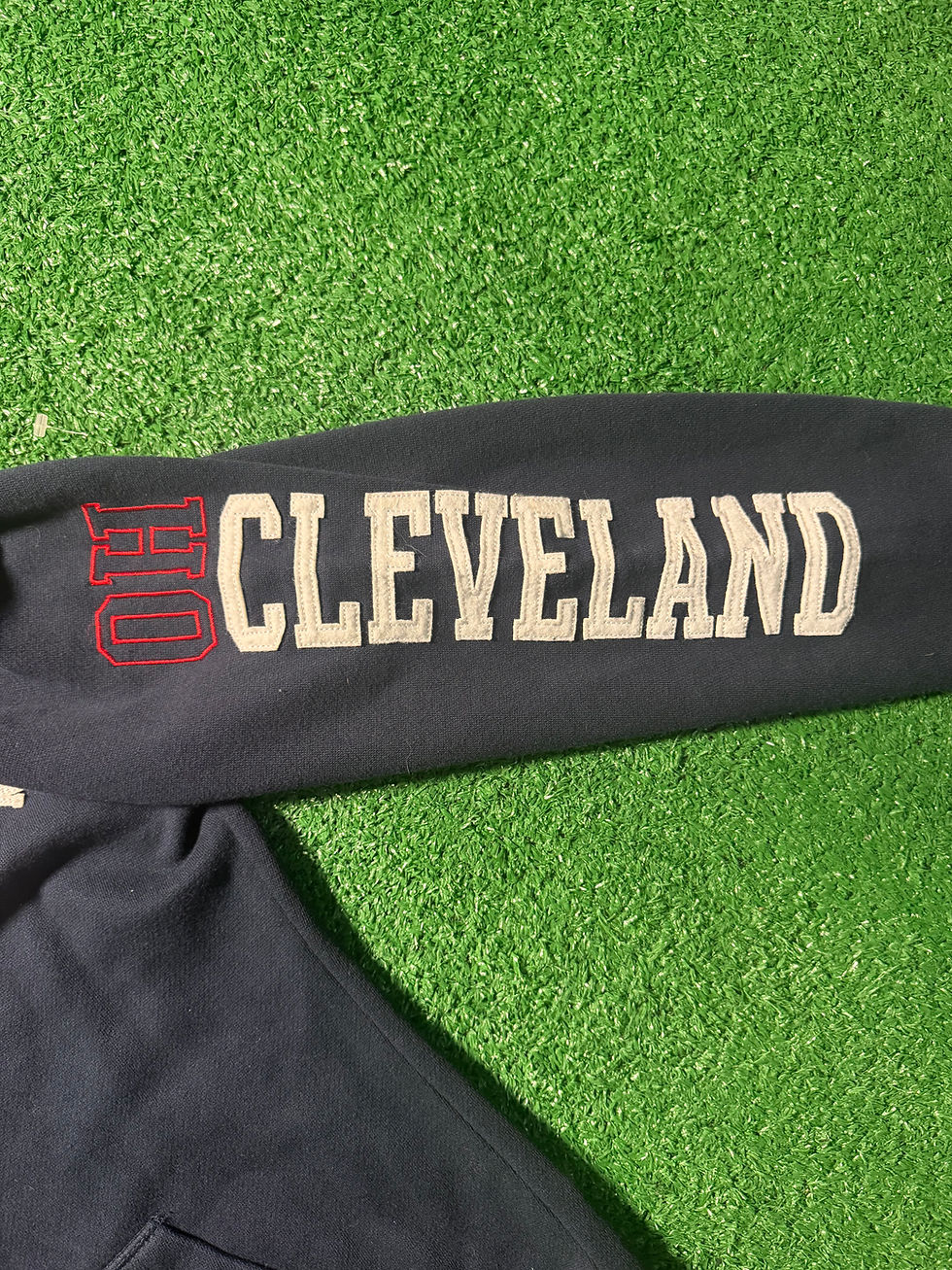 Thumbnail: Cleveland Indians “Soft As A Grape” Blue Hoodie Men’s Size Large 