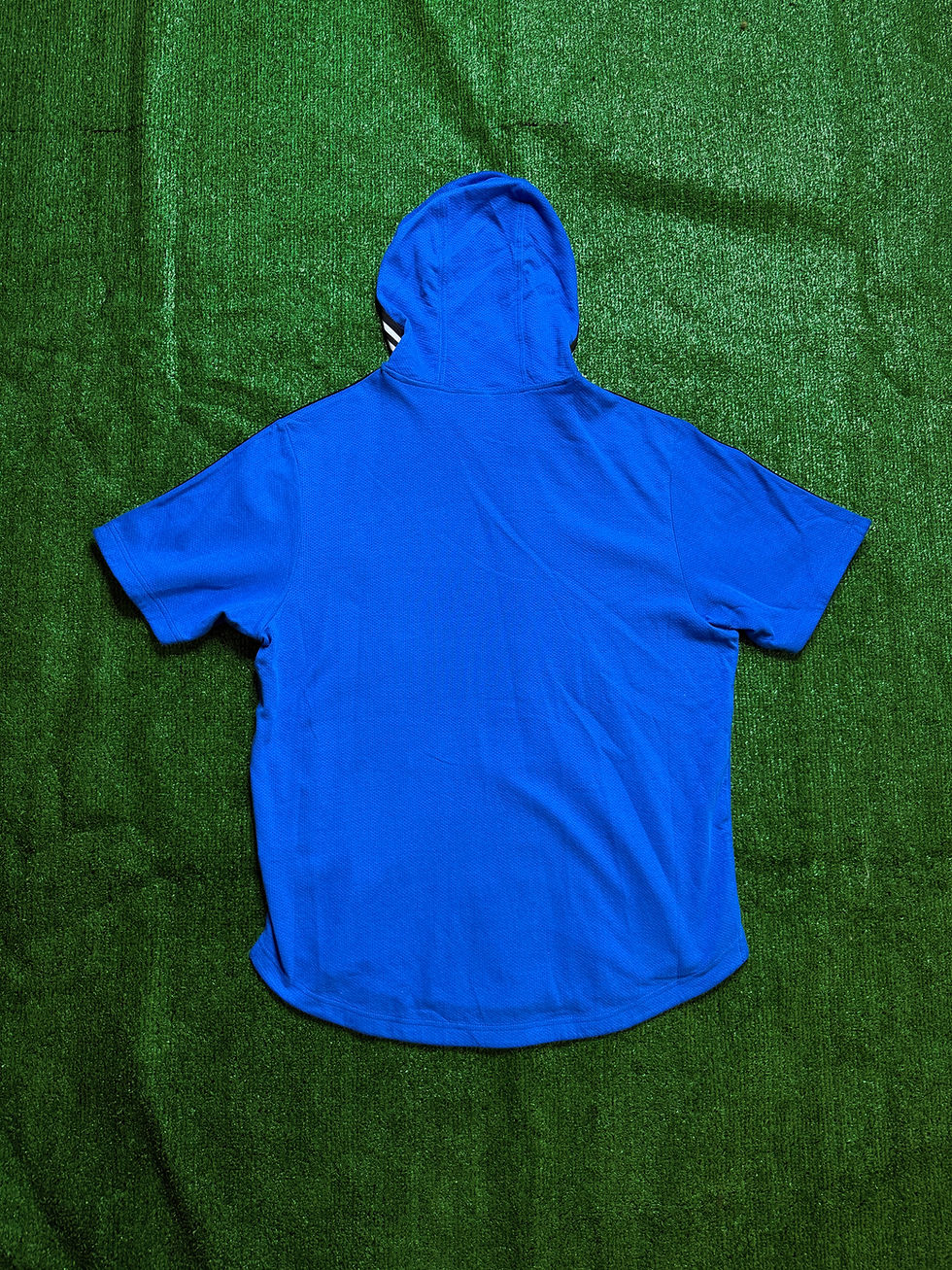Thumbnail: Adidas Short Sleeve Blue Hoodie L