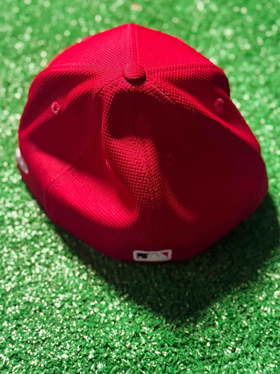 Thumbnail: New Era Cleveland Guardians Mens Red 59FIFTY Fitted Size 7 1/8