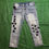 Thumbnail: Star Patched Jeans Size 42x32 