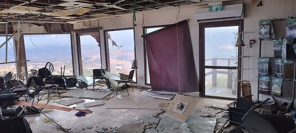 Destroyed lookout post